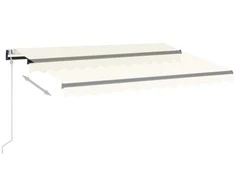 Automatinė markizė su LED/vėjo jutikliu, kreminė, 350x250cm