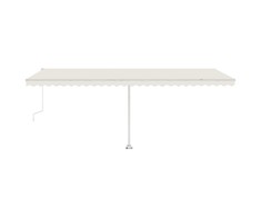 Automatinė markizė su LED/vėjo jutikliu, kreminė, 600x300cm