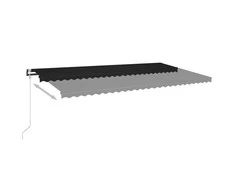 Automatinė markizė su LED/vėjo jutikliu, antracito, 600x350cm