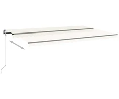 Automatinė markizė su LED/vėjo jutikliu, kreminė, 500x300cm
