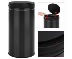 Automatinė šiukšliadėžė su jutikliu, juoda, plienas, 70l