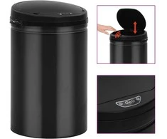 Automatinė šiukšliadėžė su jutikliu, juoda, plienas, 30l