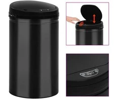 Automatinė šiukšliadėžė su jutikliu, juoda, plienas, 40l