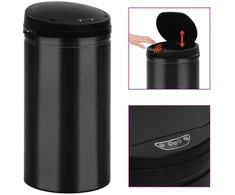 Automatinė šiukšliadėžė su jutikliu, juoda, plienas, 50l