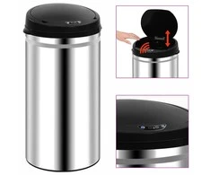 Automatinė šiukšliadėžė su jutikliu, nerūdijantis plienas, 50l