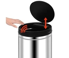 Automatinė šiukšliadėžė su jutikliu, nerūdijantis plienas, 80l
