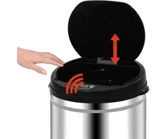 Automatinė šiukšliadėžė su jutikliu, nerūdijantis plienas, 30l