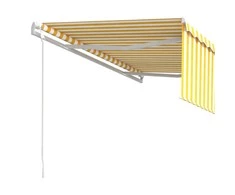 Automatiniu būdu ištraukiama markizė, geltona ir balta, 4x3m
