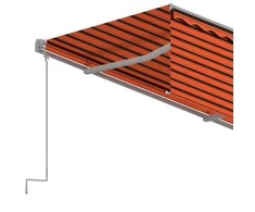 Automatiniu būdu ištraukiama markizė, oranžinė ir balta, 3x2,5m