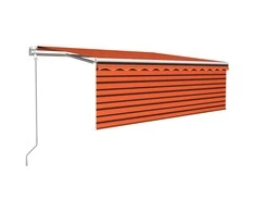 Automatiniu būdu ištraukiama markizė, oranžinė ir ruda, 4x3m