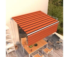Automatiniu būdu ištraukiama markizė, oranžinė ir ruda, 4,5x3m