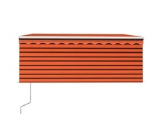Automatiniu būdu ištraukiama markizė, oranžinė ir balta, 3x2,5m
