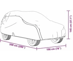 Automobilio uždangalas visureigiui, pilkas, L, audinys