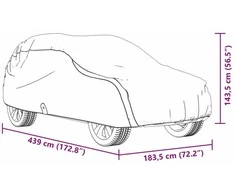 Automobilio uždangalas visureigiui, pilkas, M, audinys