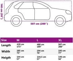 Automobilio uždangalas visureigiui, sidabrinis, XL dydžio
