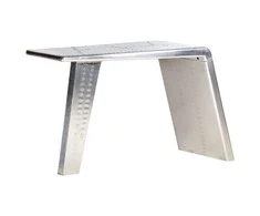 Aviator rašomasis stalas, sidabrinės sp., 112x50x76cm, metalas