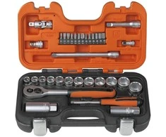 Bahco Galvučių rinkinys 3/8",1/4" priedai, 34vnt. „Dynamic-Drive“ profilis