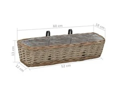 Balkono loveliai, 2vnt., 60 cm, pinti, su PE įdėklu