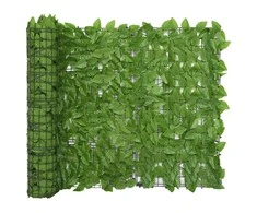 Balkono pertvara, 400x100cm, su žaliais lapais