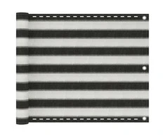 Balkono pertvara, antracito ir baltos spalvos, 75x300cm, HDPE