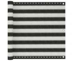 Balkono pertvara, antracito ir baltos spalvos, 90x500cm, HDPE