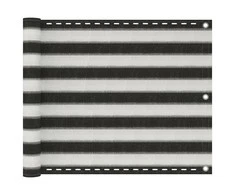 Balkono pertvara, antracito ir baltos spalvos, 75x500cm, HDPE