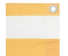 Balkono pertvara, balta ir geltona, 75x500cm, oksfordo audinys