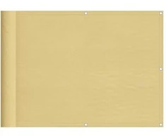 Balkono pertvara, smėlio, 75x1000cm, 100% oksfordo poliesteris