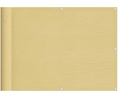 Balkono pertvara, smėlio, 75x600cm, 100% oksfordo poliesterisc