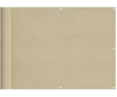 Balkono pertvara, smėlio, 75x800cm, 100% oksfordo poliesteris