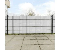 Balkono pertvaros, 10vnt., baltos, 255x19cm, poliratanas