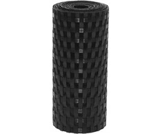 Balkono pertvaros, 10vnt., juodos, 255x19cm, poliratanas