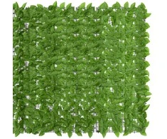 Balkono širma su žaliais lapais, 300x150cm