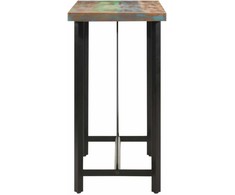 Baro stalas, 110x55x107cm, perdirbtos medienos masyvas/geležis