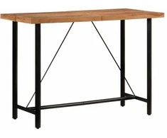 Baro stalas, 150x70x107cm, akacijos medienos masyvas ir geležis