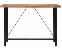Baro stalas, 150x70x107cm, akacijos medienos masyvas ir geležis
