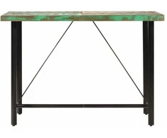 Baro stalas, 150x70x107cm, perdirbtos medienos masyvas/geležis