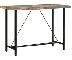Baro stalas, 150x70x107cm, perdirbtos medienos masyvas/geležis