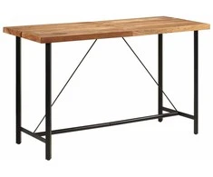Baro stalas, 180x70x107cm, akacijos medienos masyvas ir geležis