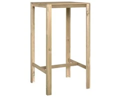 Baro stalas, 60x60x110cm, impregnuota pušies mediena