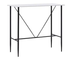 Baro stalas, baltos spalvos, 120x60x110cm, MDF