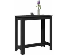 Baro stalas, juodos spalvos, 102x50x103,5cm, apdirbta mediena