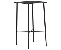 Baro stalas, juodos spalvos, 60x60x111cm, MDF