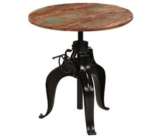 Baro stalas, perdirbtos medienos masyvas, 75x(76-110)cm