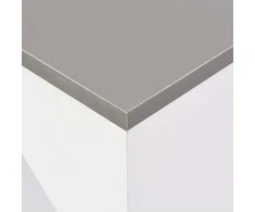 Baro stalas su judinama lentyna, baltas, 138x39x110cm