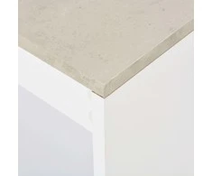 Baro stalas su lentyna, baltas, 110x50x103cm