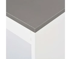 Baro stalas su lentyna, baltas, 110x50x103cm