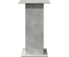 Baro stalas su lentyna, betono, 60x60x102cm, apdirbta mediena