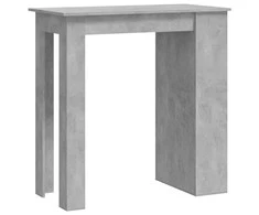Baro stalas su lentyna, betono pilkas, 102x50x103,5cm, MDP