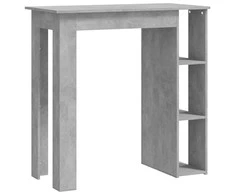 Baro stalas su lentyna, betono, 102x50x103,5cm, mediena